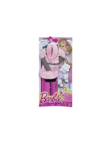 Look Glamour Barbie Vestito rosa con pelliccia MATCFX92/CFX95 Mattel | Futurartshop.com