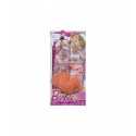 Glamorous Barbie Orange long Dress CFX92/CFX97 Mattel- Futurartshop.com