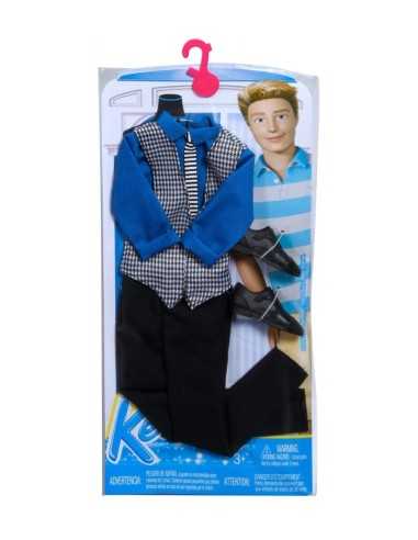Ken fashion checkered shirt with black pants MATCFY02/CFY03 Mattel | Futurartshop.com