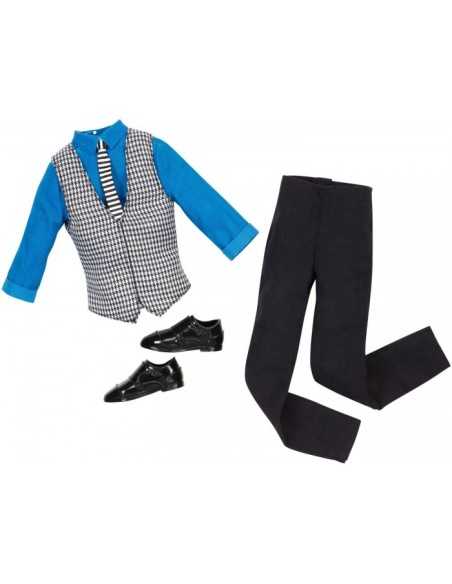 Ken fashion checkered shirt with black pants MATCFY02/CFY03 Mattel | Futurartshop.com
