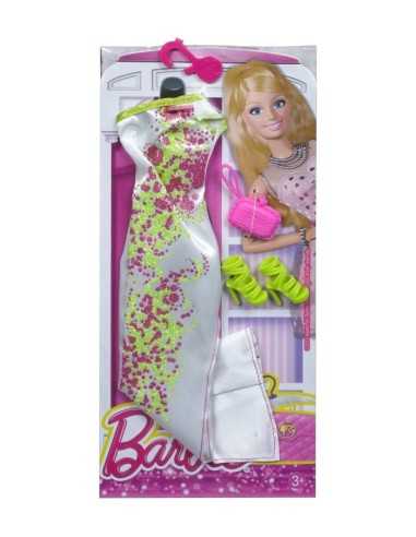Barbie Look Glamour vestito bianco lungo con fantasia MATCFX92/CFY00 Mattel | Futurartshop.com