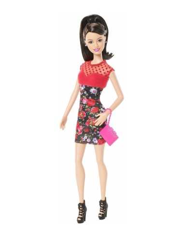 Barbie fashionistas with black and red dress with flowers MATBCN36/CFG15 Mattel | Futurartshop.com