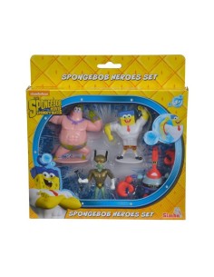 Spongebob Set 4 Personaggi Super Hero SIM109490527 Simba Toys | Futurartshop.com