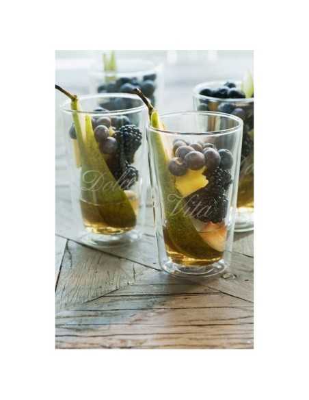 bicchiere con scritta LA DOLCE VITA GLASS L RIV158030 Riviera maison | Futurartshop.com