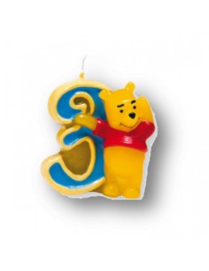 Winnie 3 number candle 34904  | Futurartshop.com