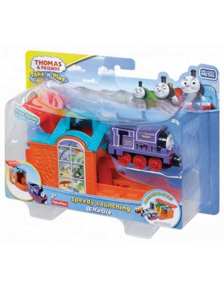 Charlie with trenino super fast locomotive MATCFC55/CFC53 Mattel | Futurartshop.com
