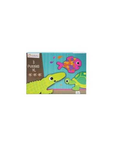 Puzzle 3 Forme animali  QUO42700O Avenue Mandarine | Futurartshop.com