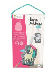 happy mandarine box unicorni da dipingere x feste QUVKC009O Avenue Mandarine | Futurartshop.com