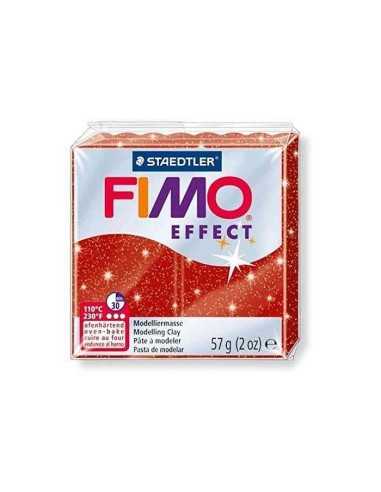 Fimo soft effect red glitter 57gr plasticine 2038457608348 Staedtler | Futurartshop.com