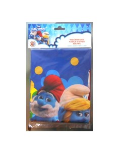 Tovaglia in plastica 120x180 centimetri puffi NBP0000673 New Bama Party | Futurartshop.com