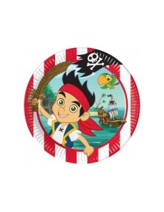 8 Jake pirate plates 23 cm 2142853444070 Magic World Party | Futurartshop.com