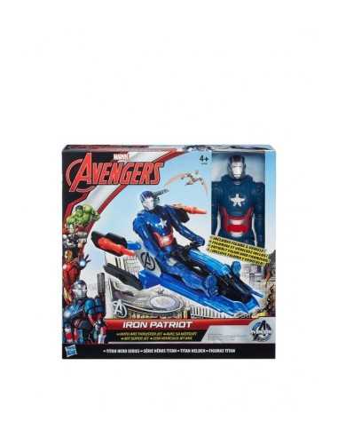 Avengers Titan Hero Iron Patriot con Super Jet HASB0431EU40/B1491 Hasbro | Futurartshop.com