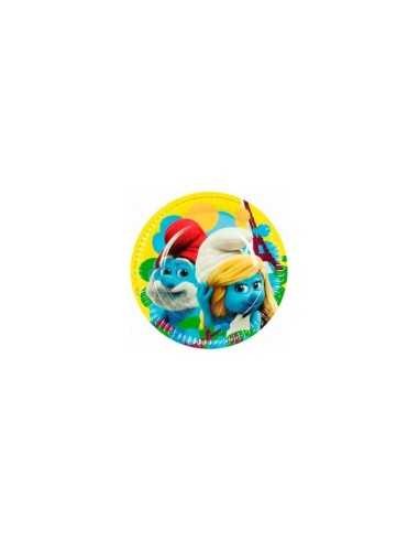 8 23 cm dishes Smurfs NBP0000670 New Bama Party | Futurartshop.com