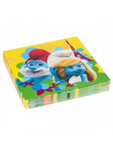 Smurfs 33x33 napkins 20 cm NBP0000669 New Bama Party | Futurartshop.com