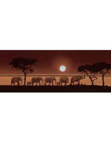 puzzle panorama 1000 pezzi elefanti nella savana RAV15110 Ravensburger | Futurartshop.com