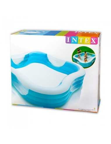 White and blue inflatable swimming pools center family BIM0003774 Intex | Futurartshop.com