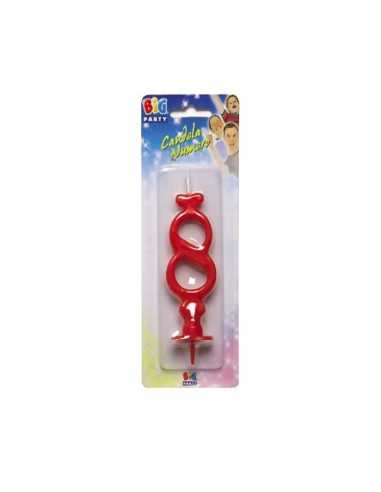 candela numero 8 maxi rosso 175587 New Bama Party | Futurartshop.com