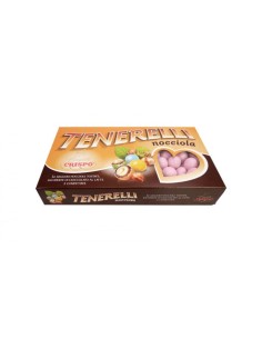 Confetti Tenerelli toasted hazelnuts covered with milk chocolate pink 1Kg 13633 Confetti Crispo | Futurartshop.com