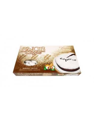 Confetti Snob caprese mandorla tostata ricoperta di cioccolato al latte Gr 500 2028089220148 Confetti Crispo | Futurartshop.com