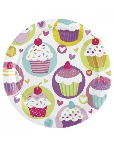 confezione 8 piatti cupcake 23 centimetri SIAFBM997209 Anagram | Futurartshop.com