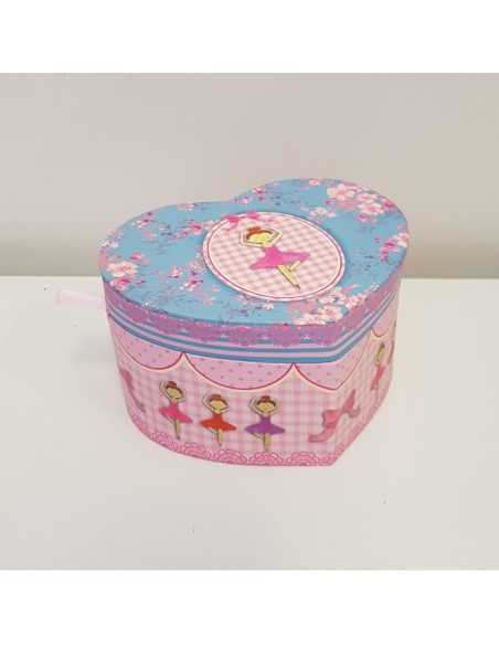 Box with music heart decoration ballerina MAG431604 Grandi giochi | Futurartshop.com
