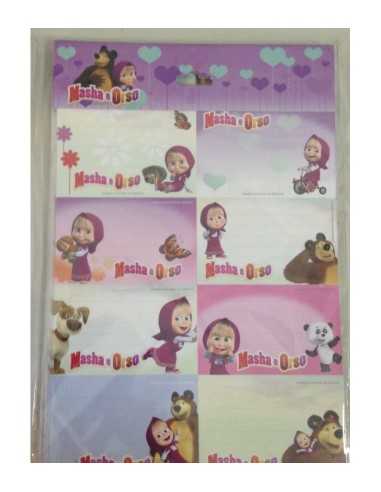 masha busta con etichetta scuola 24 adesivi ACC152747 Accademia | Futurartshop.com