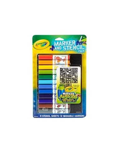 set pennarelli e stencil color PAN048735C Crayola | Futurartshop.com