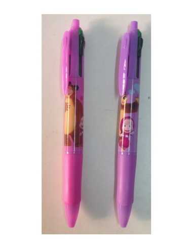 penna con scatto 3 colori 2 modelli masha e orso ACC152790/2 Accademia | Futurartshop.com