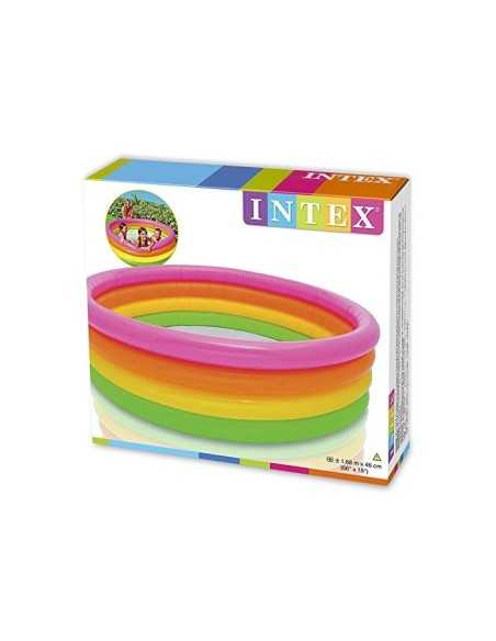 Piscina a 4 anelli arcobaleno  135248 Intex | Futurartshop.com