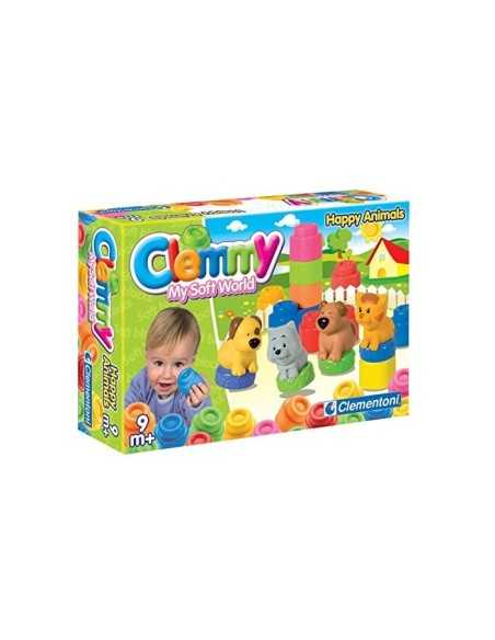 clemmy set animals morbidi mattoncini 90232 Clementoni | Futurartshop.com