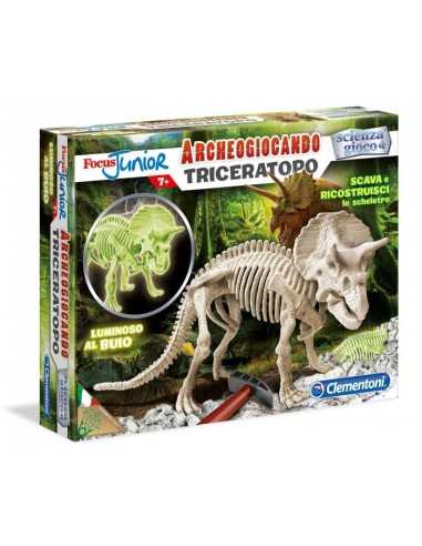 Archeogiocando Triceratopo Glow in The Dark CLE94056/13187 Clementoni | Futurartshop.com