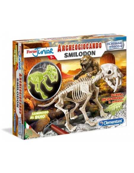 archeogiocando smilodon Glow in The Dark CLE94056/13185 Clementoni | Futurartshop.com