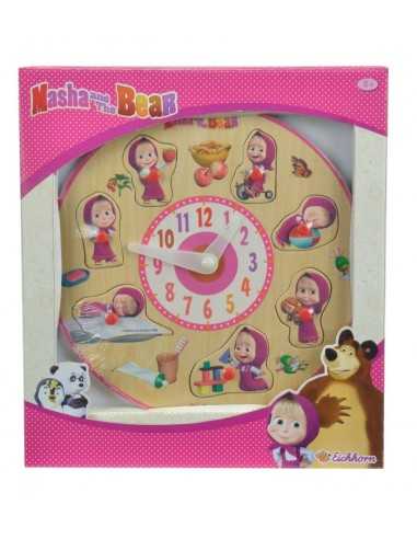 Masha wooden clock puzzle 25 cm SIM109304084 Simba Toys | Futurartshop.com
