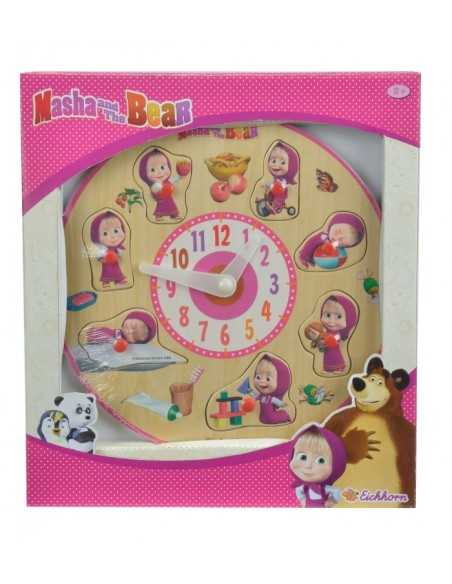 Masha wooden clock puzzle 25 cm SIM109304084 Simba Toys | Futurartshop.com
