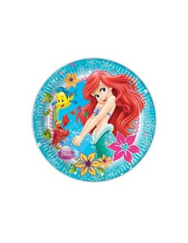 ariel Little Mermaid plates 8 PCs 23 cm NBP5PR82205 New Bama Party | Futurartshop.com