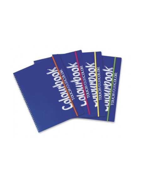 notebook colourbook maxi with elastic 5 mm a4 blue spiral rigo LAG0004027 Colourbook | Futurartshop.com