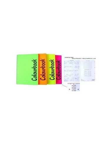 Quaderno maxi siralato con fori 150 fogli a righe colourbook 55863 Colourbook | Futurartshop.com