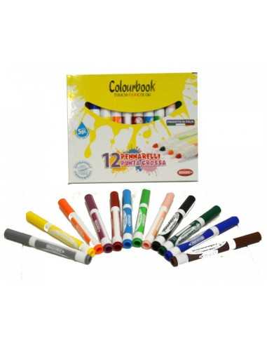 maxi markers 12 colors Colourbook LAG0000577 Colourbook | Futurartshop.com