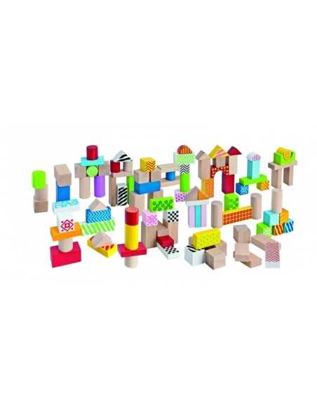 Eichhorn wooden colored bricks 100 pieces 141796 Simba Toys | Futurartshop.com