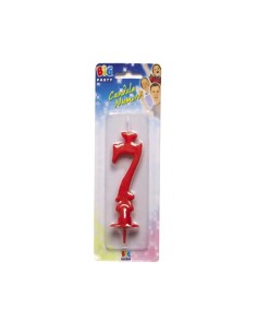 Big Red candle number 7 175586 New Bama Party | Futurartshop.com