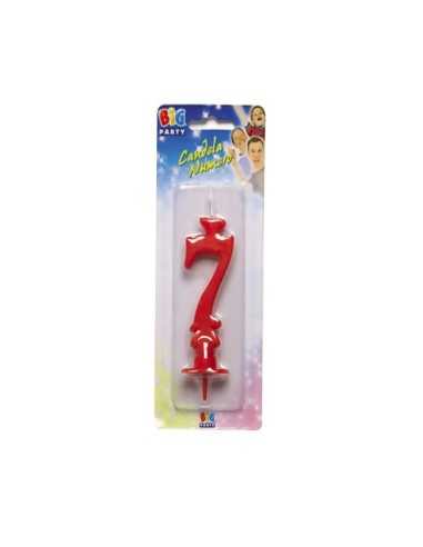 Big Red candle number 7 175586 New Bama Party | Futurartshop.com