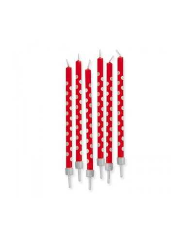 stem candle with red polka dot support LAG0001719 New Bama Party | Futurartshop.com