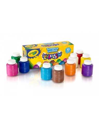 Tempere lavabili 10 colori 2128304271112 Crayola | Futurartshop.com