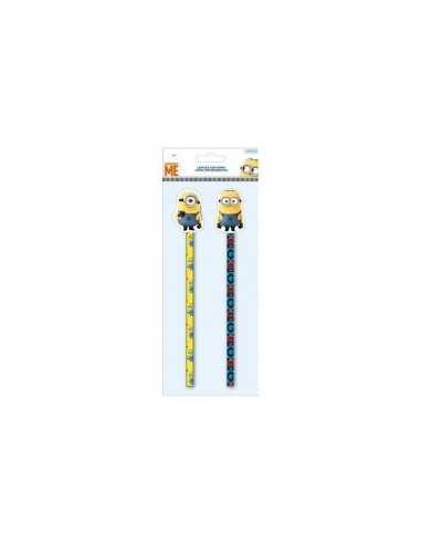 matita con gomma due pezzi Minion DEGAS8299  | Futurartshop.com