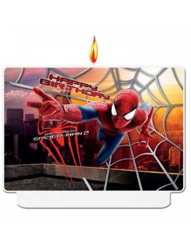 happy birthday spiderman candle NBP5PR82912 New Bama Party | Futurartshop.com