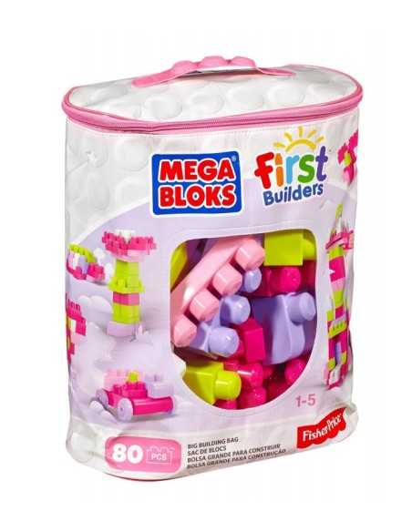Sacca Ecologica Maxi Blocchi 80 pezzi rosa MEG08328 Mega Bloks | Futurartshop.com