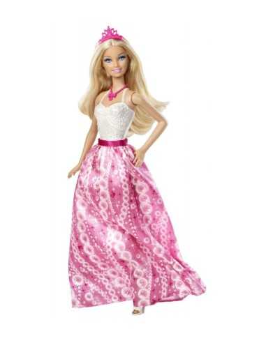 barbie principessa al party con vestito rosa e bianco 2159241844343 Mattel | Futurartshop.com