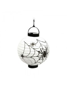 lanterna halloween bianca con ragnatela NBP07805/B New Bama Party | Futurartshop.com
