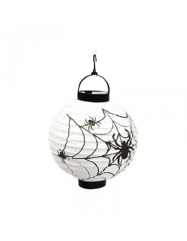 lanterna halloween bianca con ragnatela NBP07805/B New Bama Party | Futurartshop.com