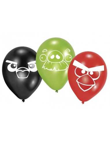 6 palloncini latex angry birds GPS00773 New Bama Party | Futurartshop.com